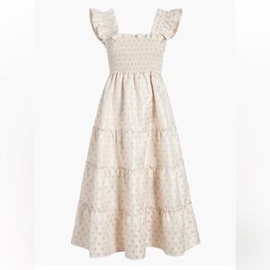 Hill House Ellie Nap Dress - gold jacquard